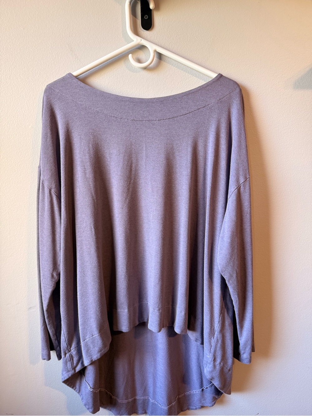 bryn Walker lavender oversized high-low tunic top | Made in USA